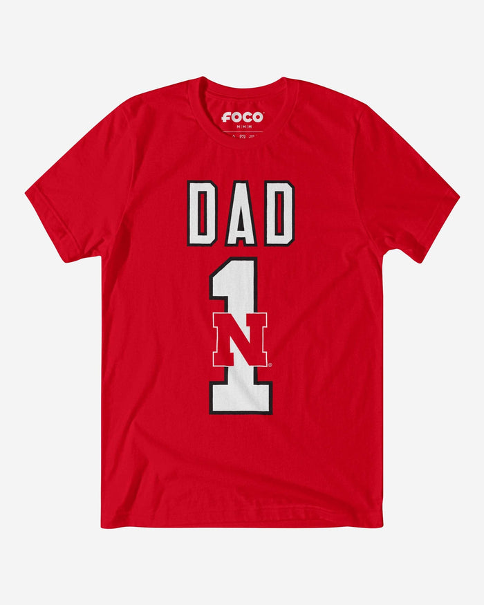 Nebraska Cornhuskers Number 1 Dad T-Shirt FOCO S - FOCO.com