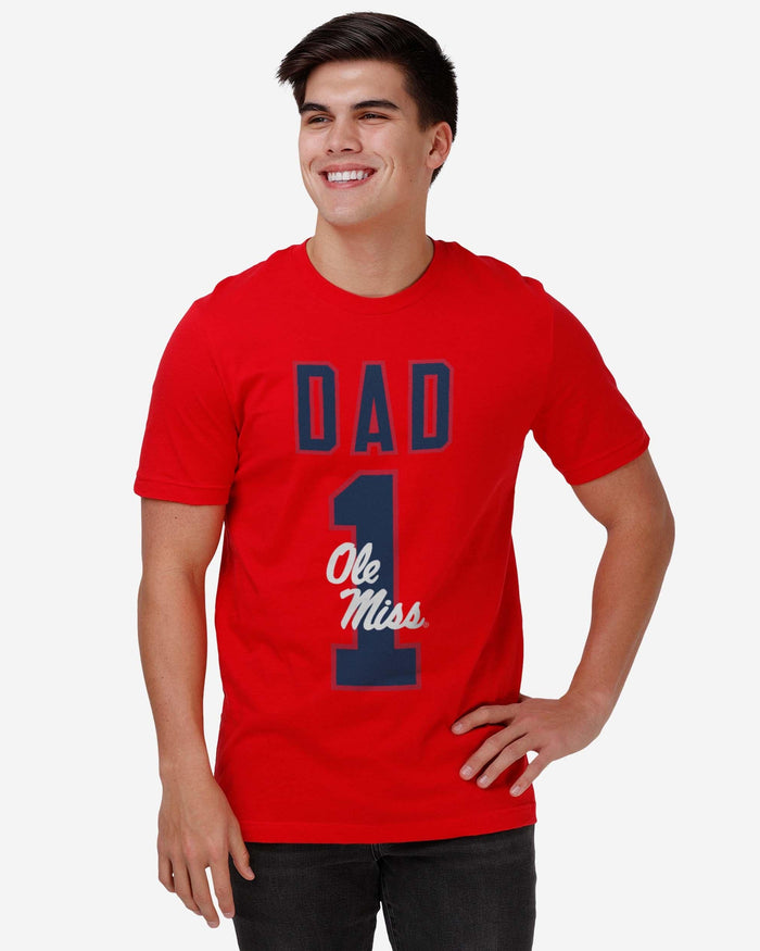 Ole Miss Rebels Number 1 Dad T-Shirt FOCO - FOCO.com