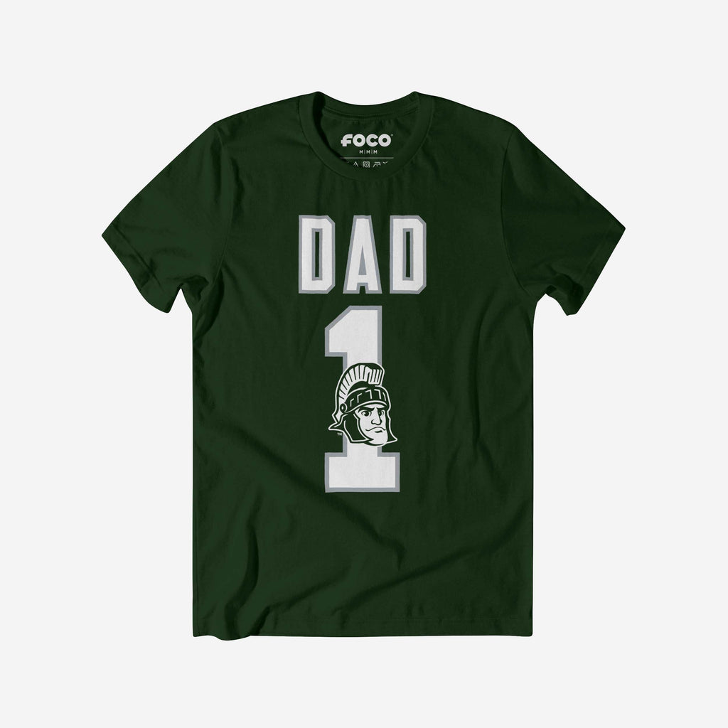 Michigan State Spartans Number 1 Dad T-Shirt FOCO S - FOCO.com