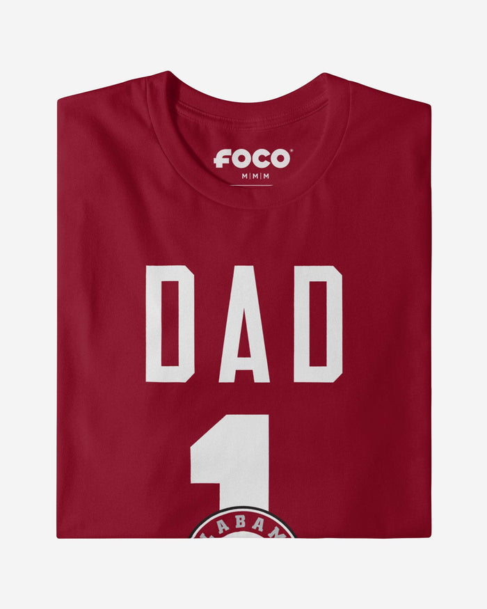 Alabama Crimson Tide Number 1 Dad T-Shirt FOCO - FOCO.com