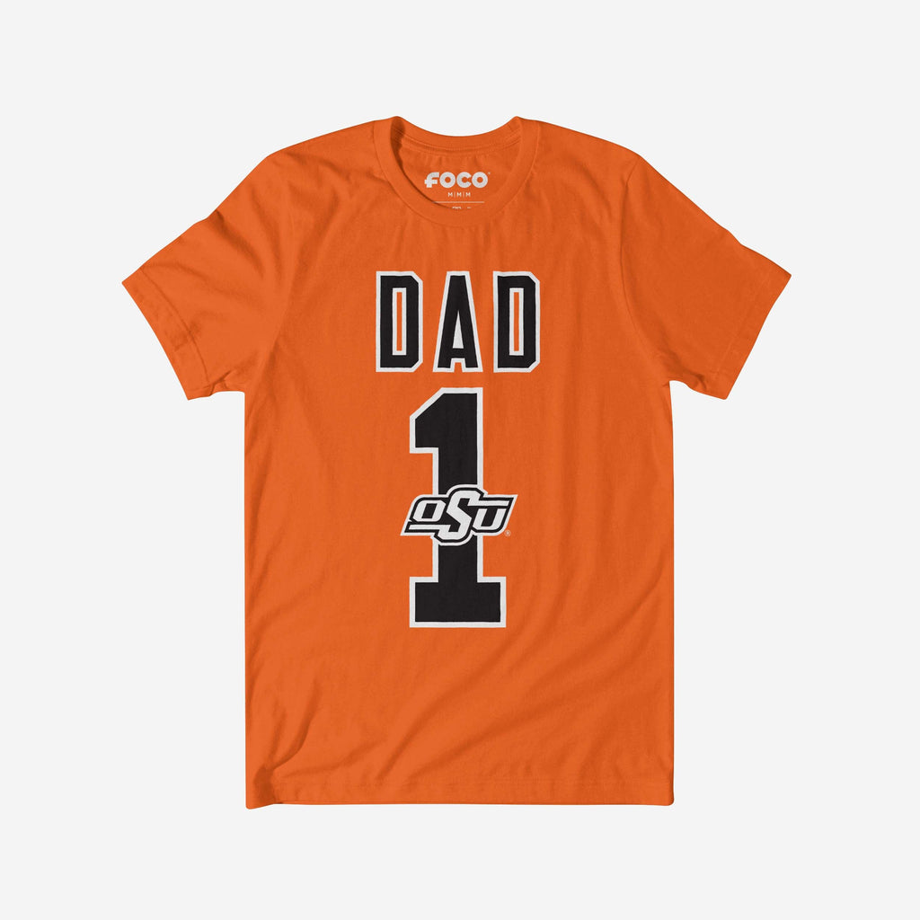 Oklahoma State Cowboys Number 1 Dad T-Shirt FOCO S - FOCO.com