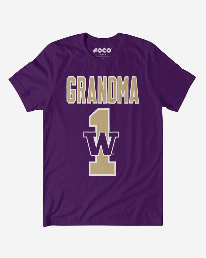 Washington Huskies Number 1 Grandma T-Shirt FOCO S - FOCO.com