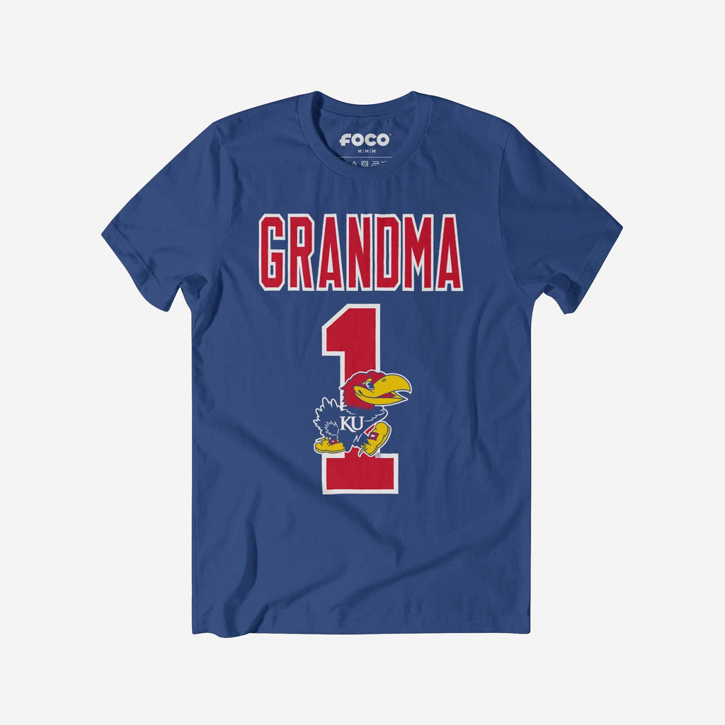 Kansas Jayhawks Number 1 Grandma T-Shirt FOCO S - FOCO.com