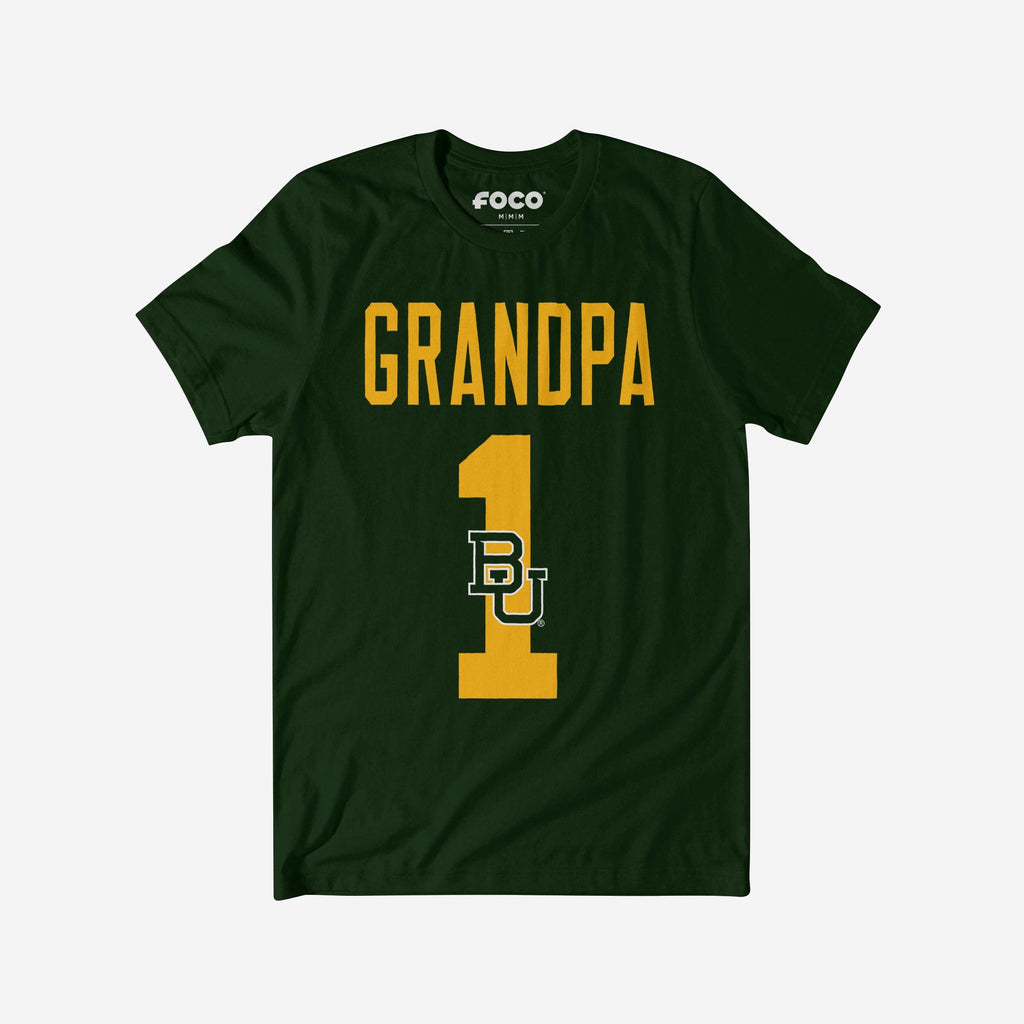 Baylor Bears Number 1 Grandpa T-Shirt FOCO S - FOCO.com