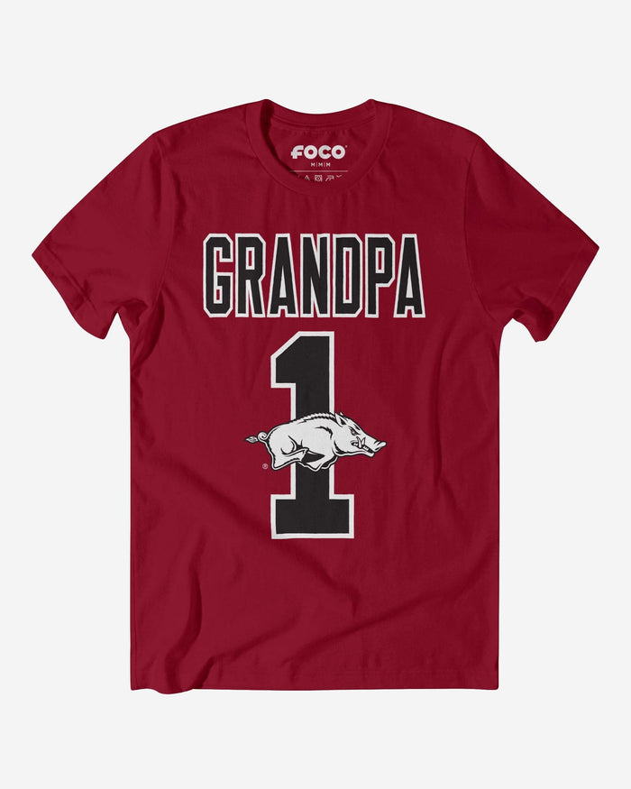 Arkansas Razorbacks Number 1 Grandpa T-Shirt FOCO S - FOCO.com