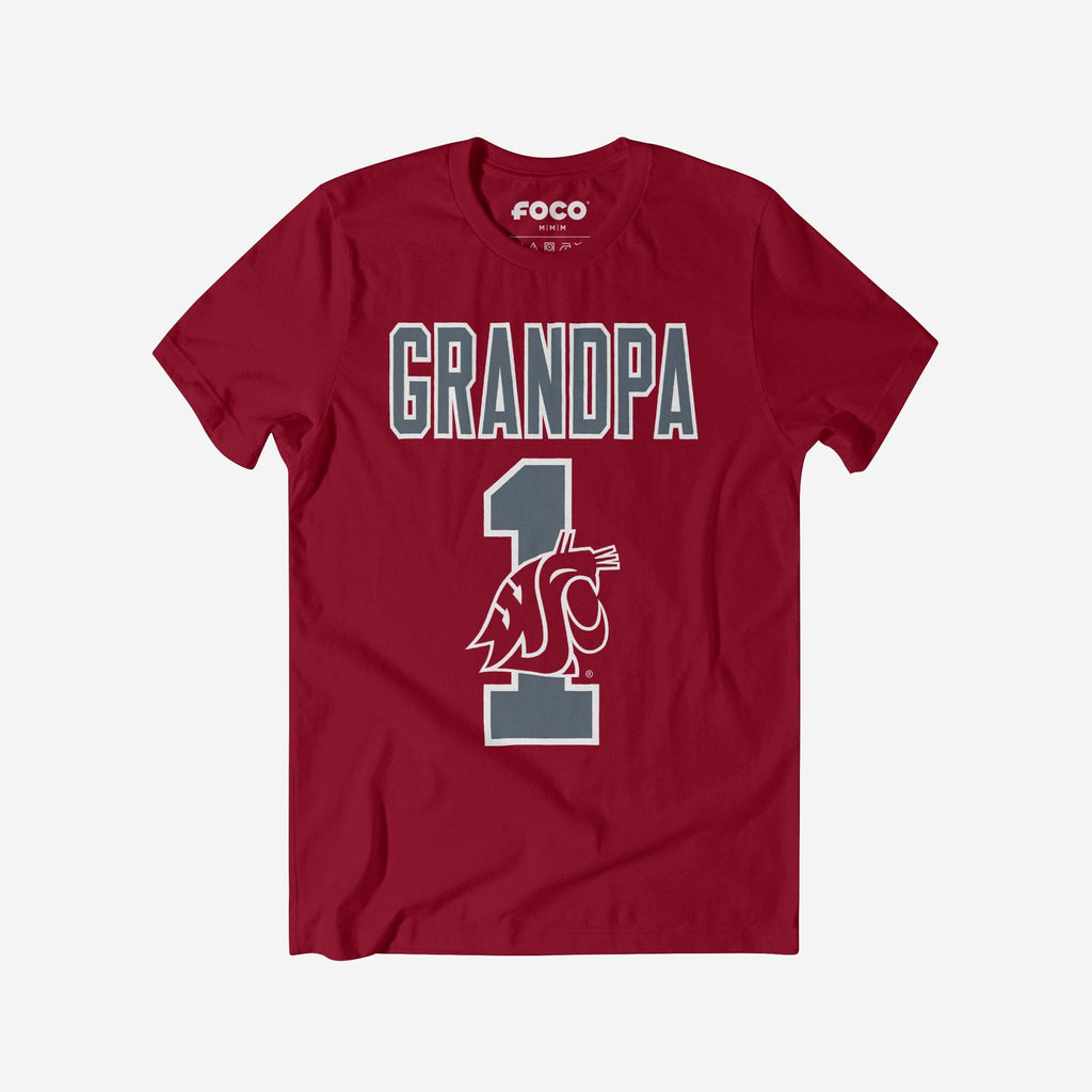 Washington State Cougars Number 1 Grandpa T-Shirt FOCO S - FOCO.com