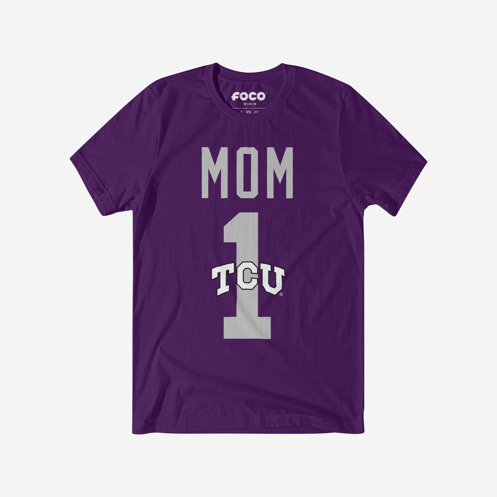 TCU Horned Frogs Number 1 Mom T-Shirt FOCO S - FOCO.com