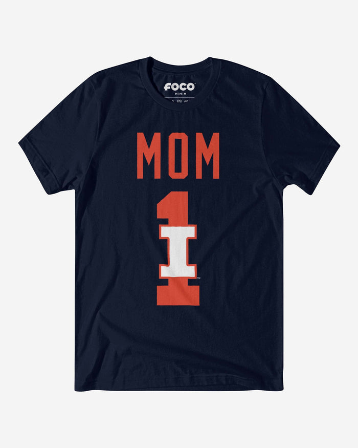 Illinois Fighting Illini Number 1 Mom T-Shirt FOCO S - FOCO.com