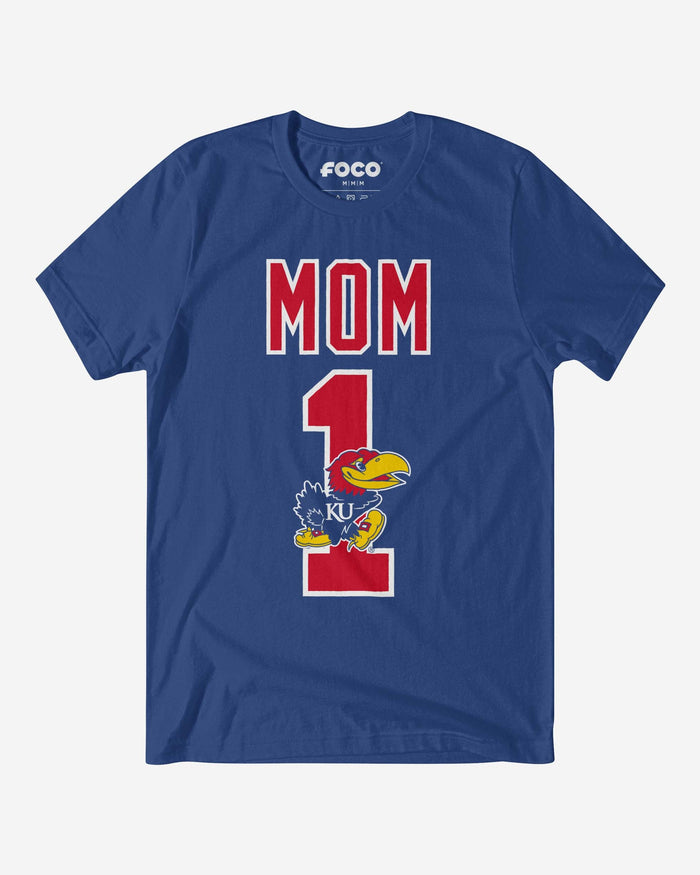 Kansas Jayhawks Number 1 Mom T-Shirt FOCO S - FOCO.com