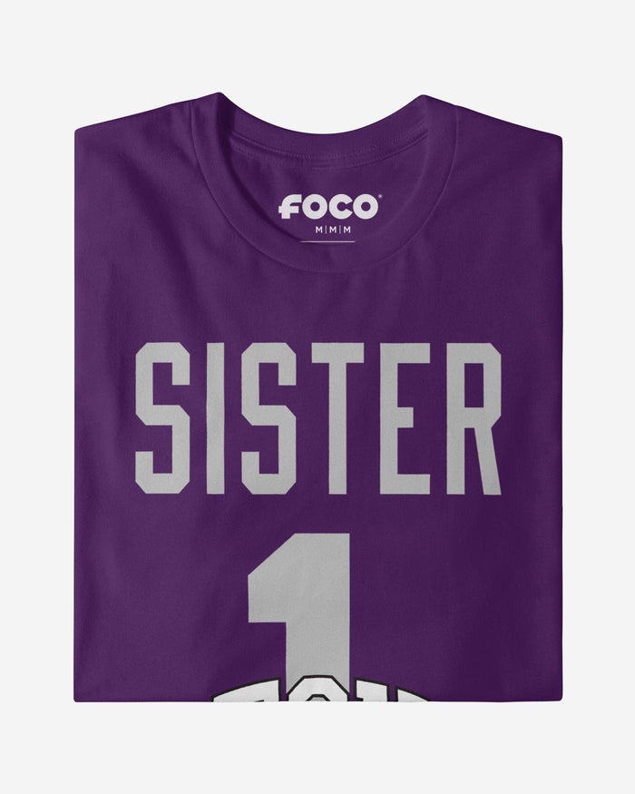 TCU Horned Frogs Number 1 Sister T-Shirt FOCO - FOCO.com