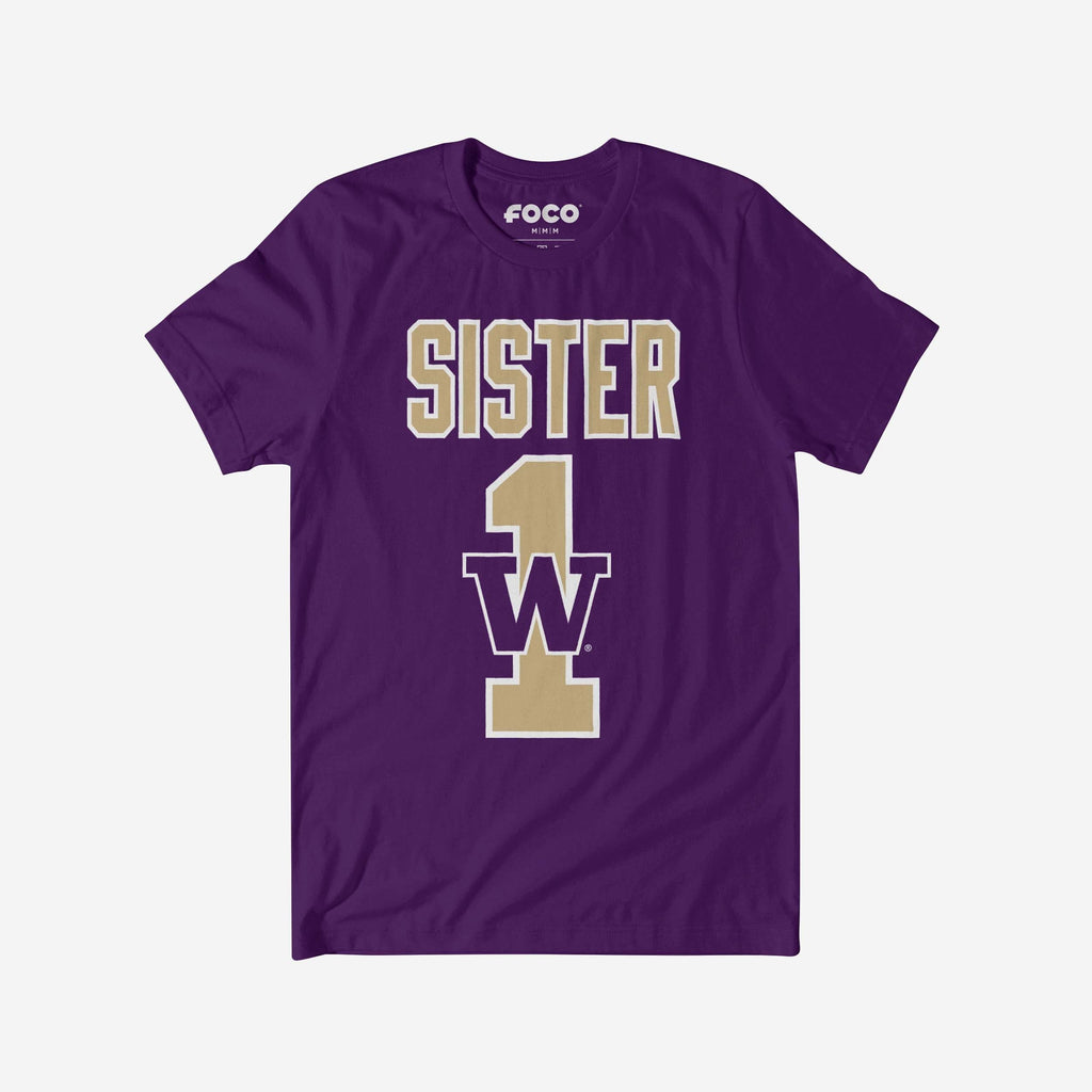 Washington Huskies Number 1 Sister T-Shirt FOCO S - FOCO.com