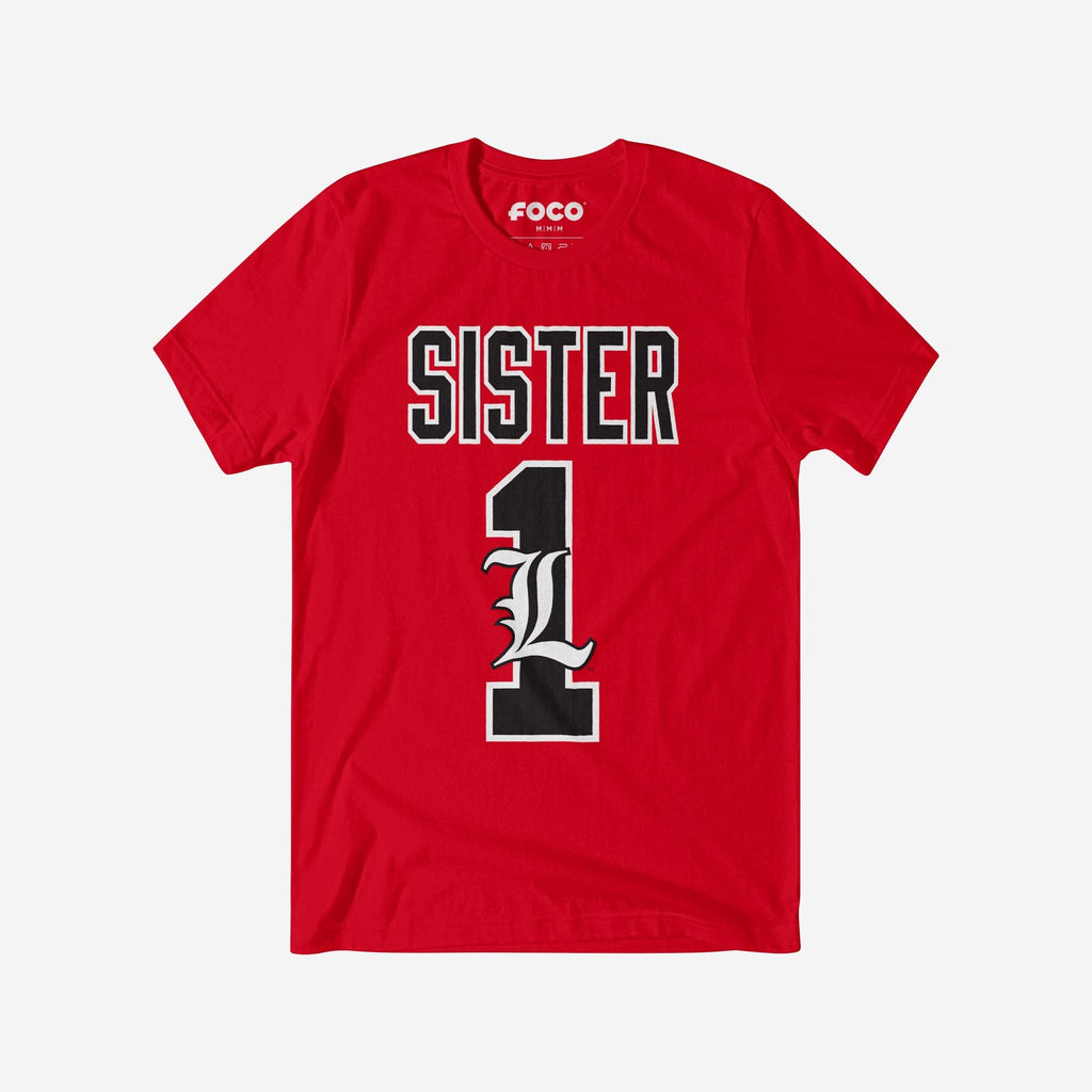 Louisville Cardinals Number 1 Sister T-Shirt FOCO S - FOCO.com