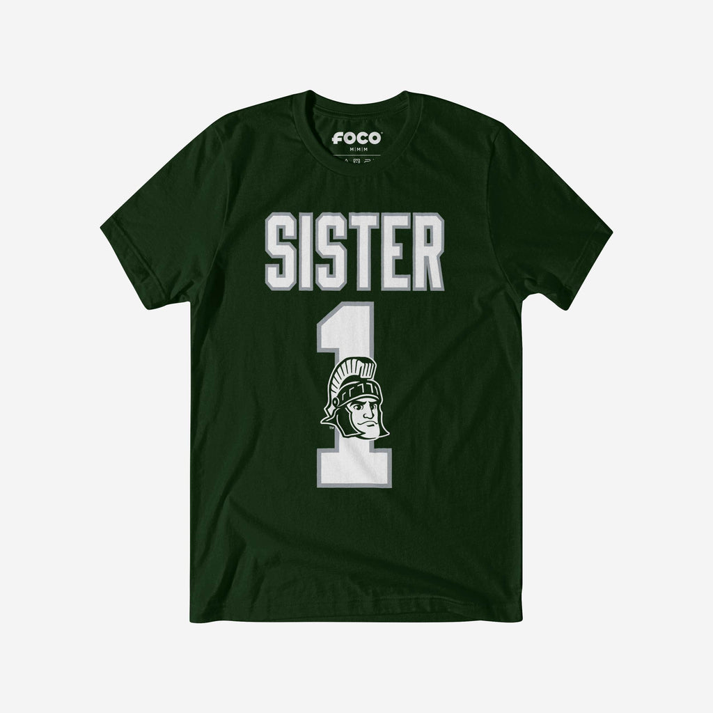 Michigan State Spartans Number 1 Sister T-Shirt FOCO S - FOCO.com