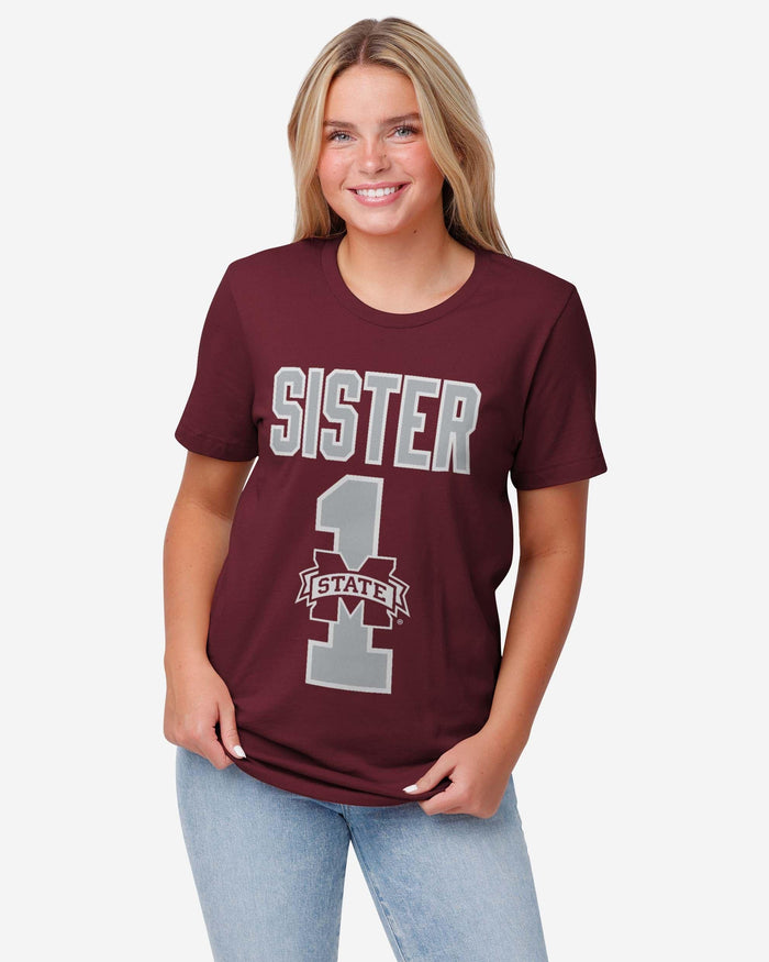 Mississippi State Bulldogs Number 1 Sister T-Shirt FOCO - FOCO.com