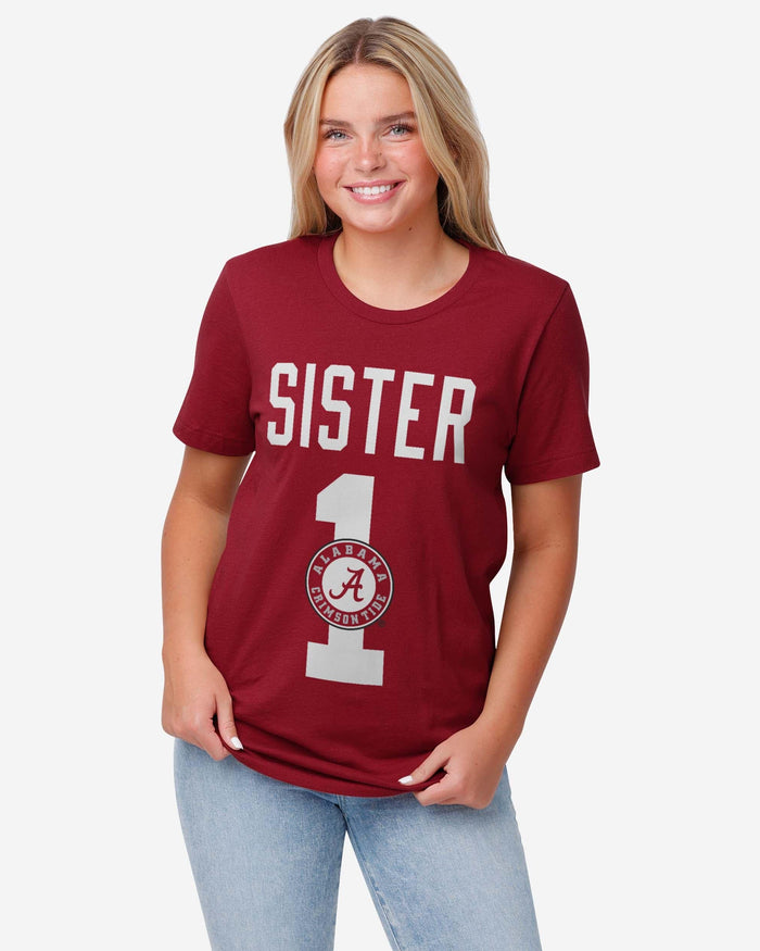 Alabama Crimson Tide Number 1 Sister T-Shirt FOCO - FOCO.com