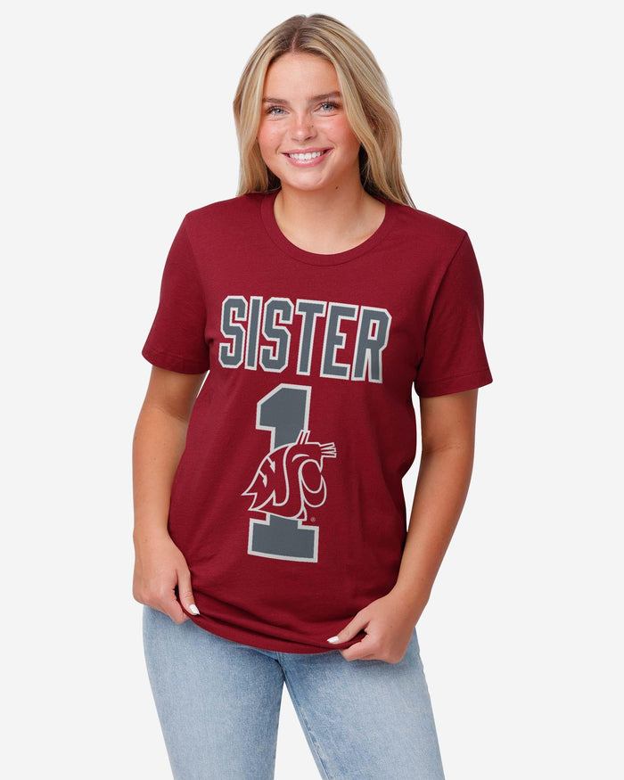 Washington State Cougars Number 1 Sister T-Shirt FOCO - FOCO.com