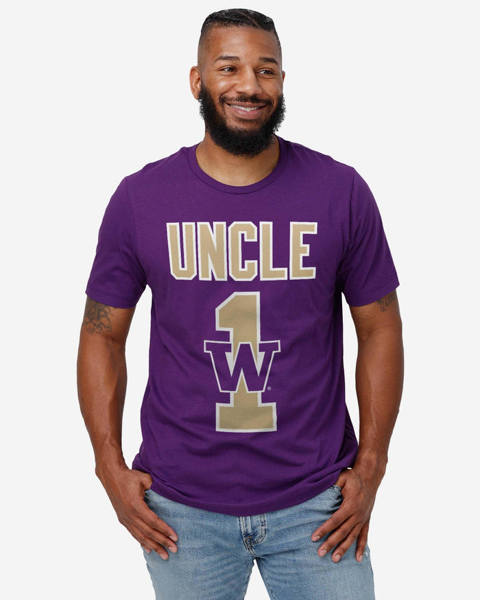 Washington Huskies Number 1 Uncle T-Shirt FOCO - FOCO.com