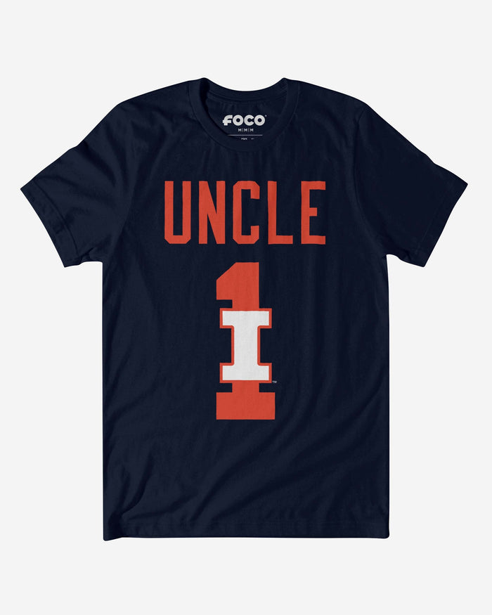 Illinois Fighting Illini Number 1 Uncle T-Shirt FOCO S - FOCO.com