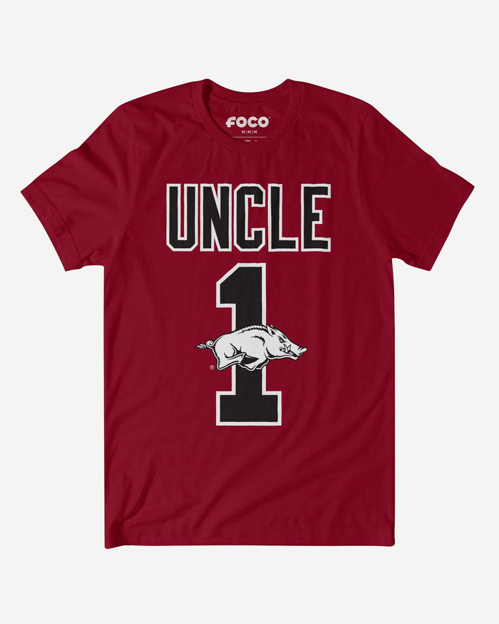 Arkansas Razorbacks Number 1 Uncle T-Shirt FOCO S - FOCO.com