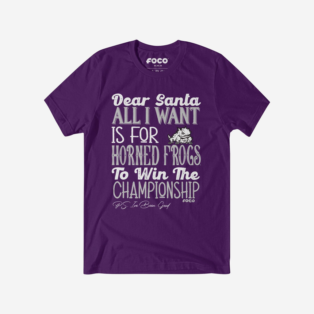 TCU Horned Frogs All I Want T-Shirt FOCO S - FOCO.com