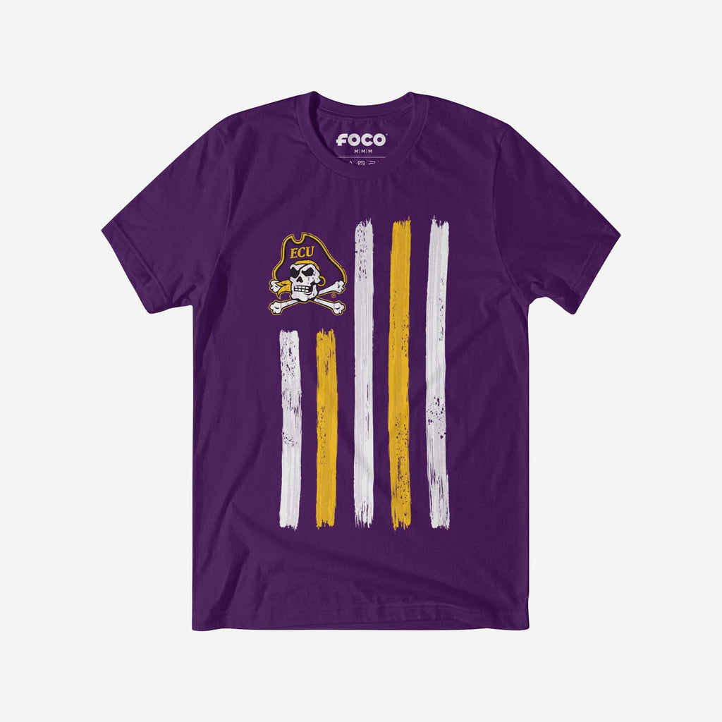 East Carolina Pirates Brushstroke Flag T-Shirt FOCO S - FOCO.com