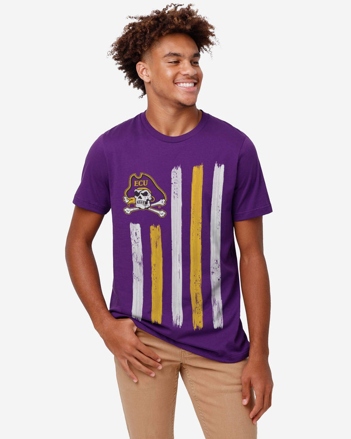 East Carolina Pirates Brushstroke Flag T-Shirt FOCO - FOCO.com