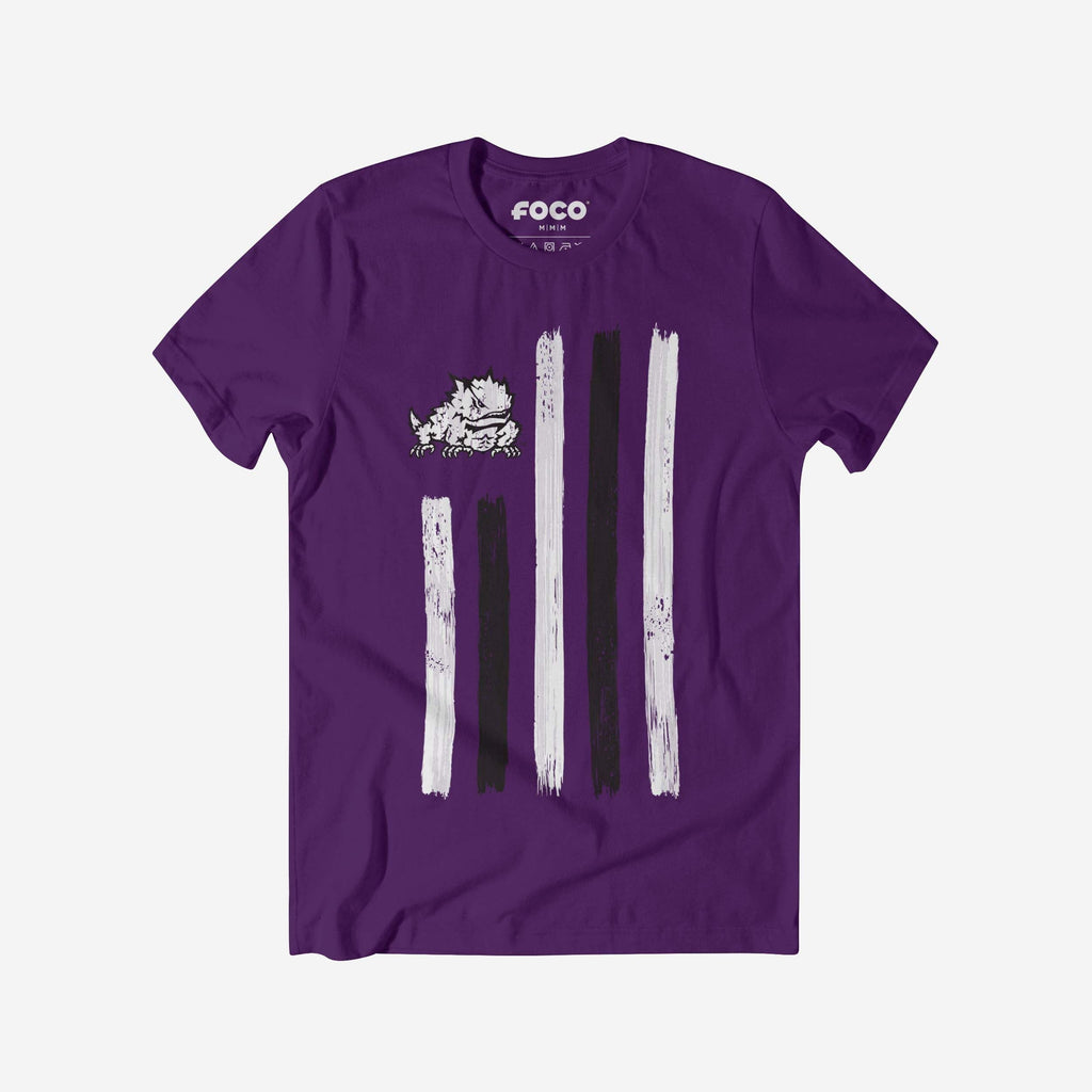 TCU Horned Frogs Brushstroke Flag T-Shirt FOCO S - FOCO.com