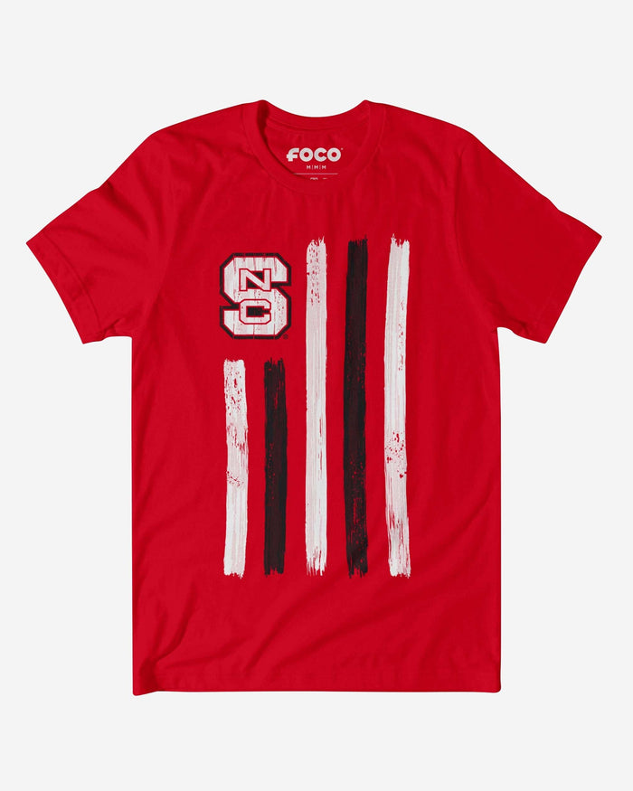 NC State Wolfpack Brushstroke Flag T-Shirt FOCO S - FOCO.com