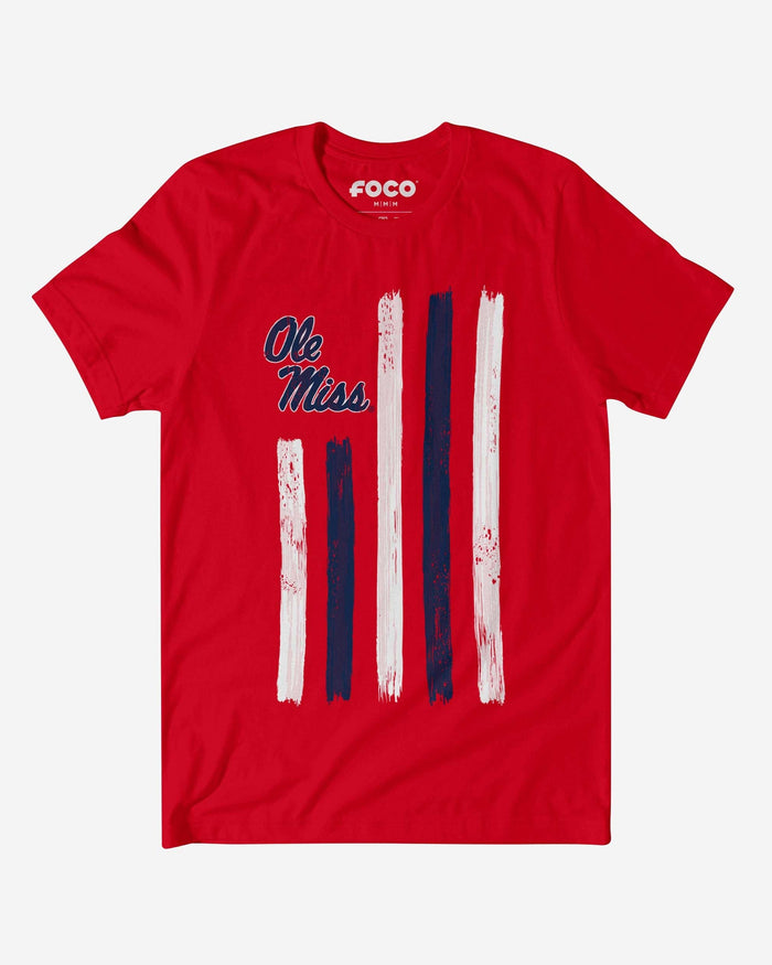 Ole Miss Rebels Brushstroke Flag T-Shirt FOCO S - FOCO.com