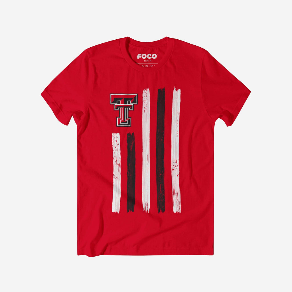 Texas Tech Red Raiders Brushstroke Flag T-Shirt FOCO S - FOCO.com