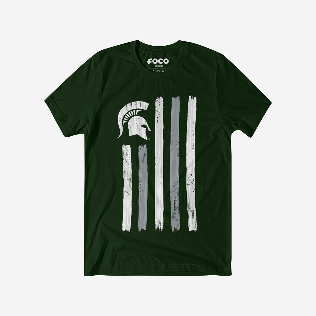 Michigan State Spartans Brushstroke Flag T-Shirt FOCO S - FOCO.com