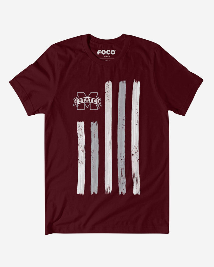 Mississippi State Bulldogs Brushstroke Flag T-Shirt FOCO S - FOCO.com