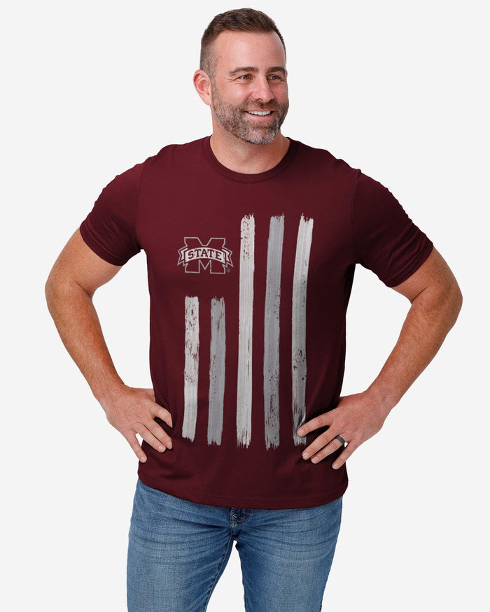 Mississippi State Bulldogs Brushstroke Flag T-Shirt FOCO - FOCO.com