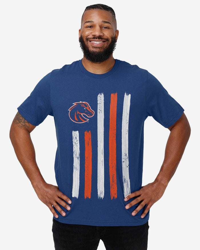 Boise State Broncos Brushstroke Flag T-Shirt FOCO - FOCO.com