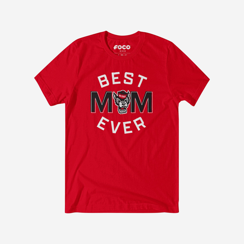 NC State Wolfpack Best Mom Ever Arched T-Shirt FOCO S - FOCO.com