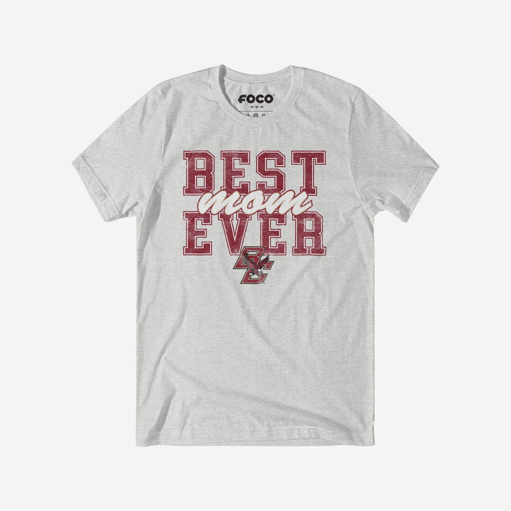Boston College Eagles Best Mom Ever Stacked T-Shirt FOCO S - FOCO.com