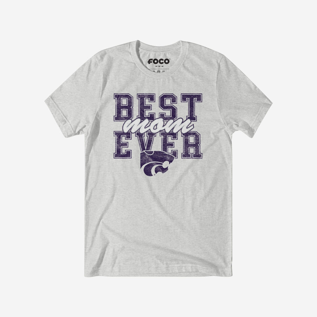Kansas State Wildcats Best Mom Ever Stacked T-Shirt FOCO S - FOCO.com