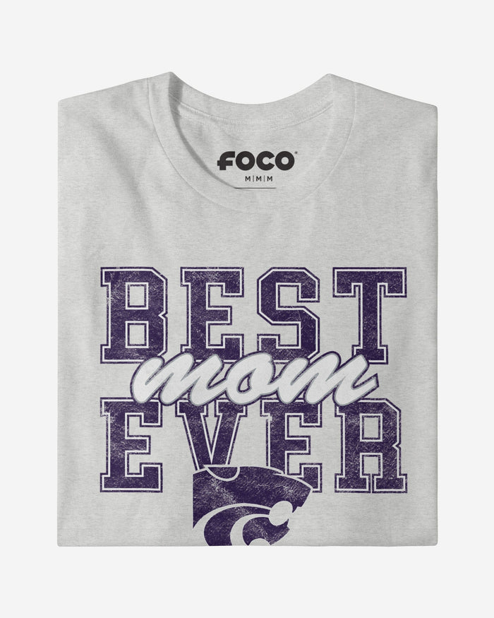 Kansas State Wildcats Best Mom Ever Stacked T-Shirt FOCO - FOCO.com