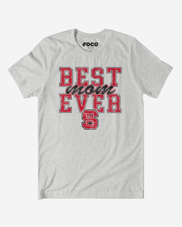 NC State Wolfpack Best Mom Ever Stacked T-Shirt FOCO S - FOCO.com