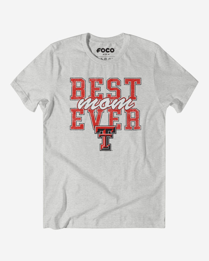 Texas Tech Red Raiders Best Mom Ever Stacked T-Shirt FOCO S - FOCO.com