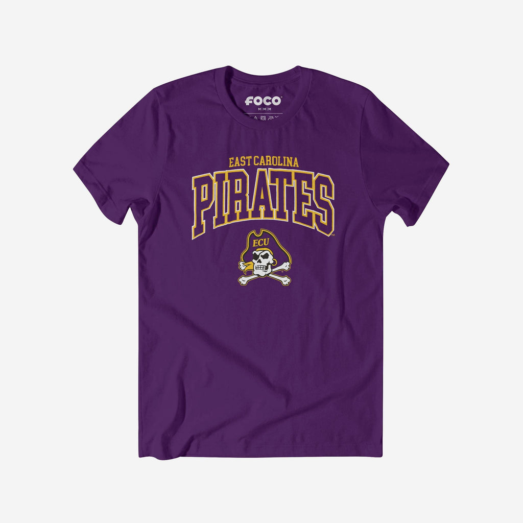 East Carolina Pirates Classic Logo T-Shirt FOCO Team Purple S - FOCO.com