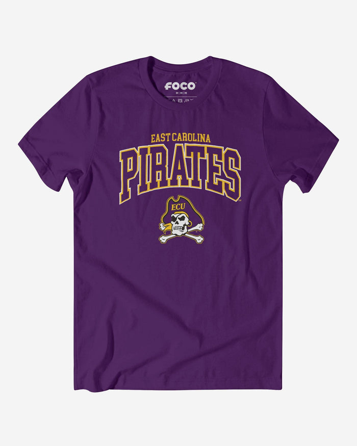 East Carolina Pirates Classic Logo T-Shirt FOCO Team Purple S - FOCO.com