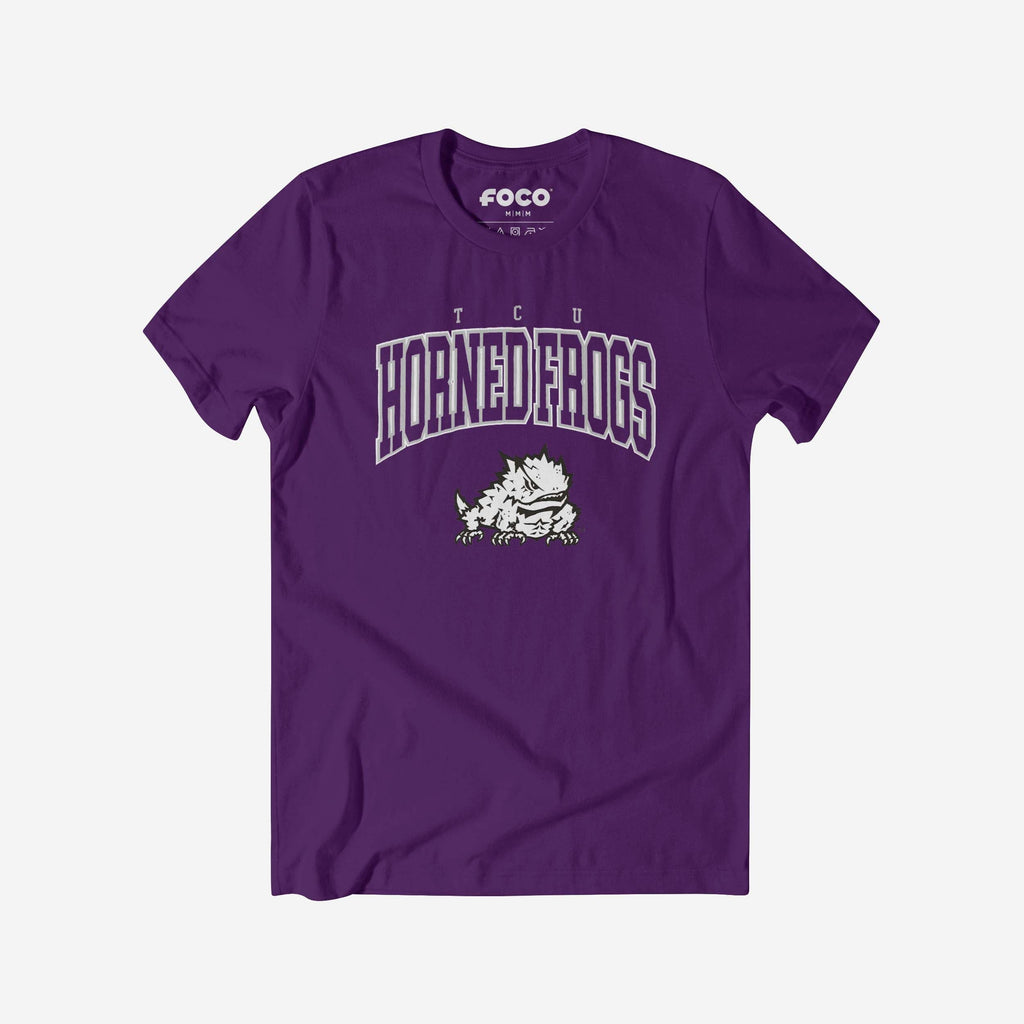 TCU Horned Frogs Classic Logo T-Shirt FOCO Team Purple S - FOCO.com