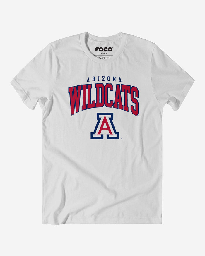 Arizona Wildcats Classic Logo T-Shirt FOCO White S - FOCO.com