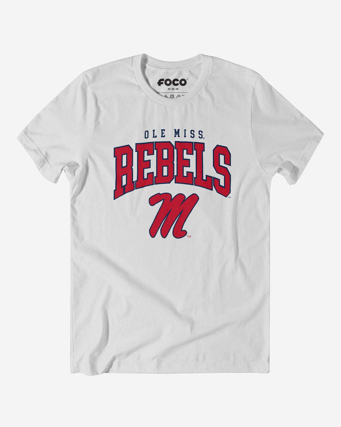 Ole Miss Rebels Classic Logo T-Shirt FOCO White S - FOCO.com