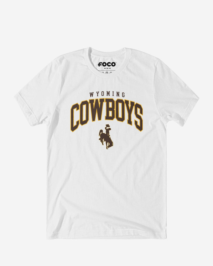 Wyoming Cowboys Classic Logo T-Shirt FOCO White S - FOCO.com