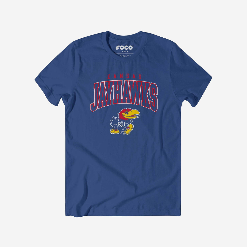 Kansas Jayhawks Classic Logo T-Shirt FOCO True Royal S - FOCO.com