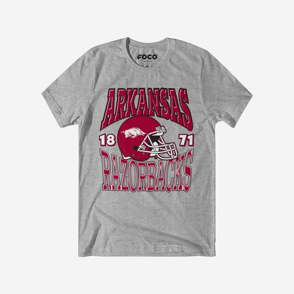 Arkansas Razorbacks Classic Team Helmet T-Shirt FOCO S - FOCO.com