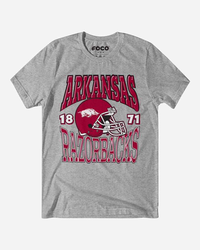 Arkansas Razorbacks Classic Team Helmet T-Shirt FOCO S - FOCO.com