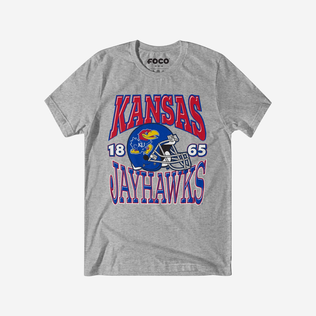 Kansas Jayhawks Classic Team Helmet T-Shirt FOCO S - FOCO.com